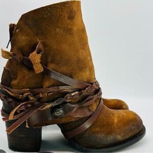 Frye Rustic Brown Ankle Booties
